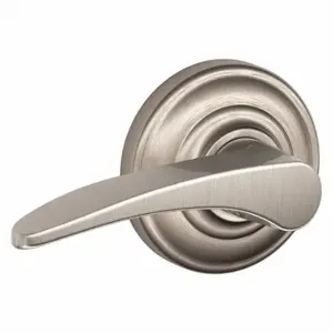 SCHLAGE F10 MNH 619 AND Door Lever Lockset, Grade 2, Manhattan/Andover, Satin Nickel, Not Keyed | CT9YLR 49ZJ49