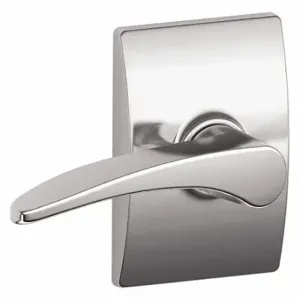 SCHLAGE F10 MNH 625 CEN Door Lever Lockset, Grade 2, Manhattan/Century, Bright Chrome, Not Keyed | CT9YLV 49ZJ52