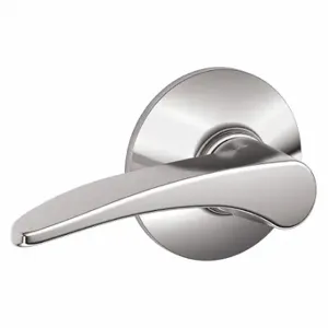 SCHLAGE F10 MNH 625 Door Lever Lockset, Grade 2, Manhattan, Bright Chrome, Not Keyed | CT9YLD 49ZJ51