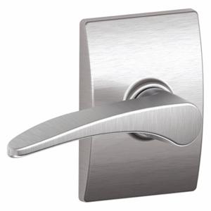 SCHLAGE F10 MNH 626 CEN Door Lever Lockset, Grade 2, Manhattan/Century, Satin Chrome, Not Keyed | CT9YMC 49ZJ53