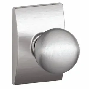 SCHLAGE F10 ORB 626 CEN Knob Lockset, 2, Orbit/Century, Satin Chrome, Not Keyed | CT9ZUU 49ZD45