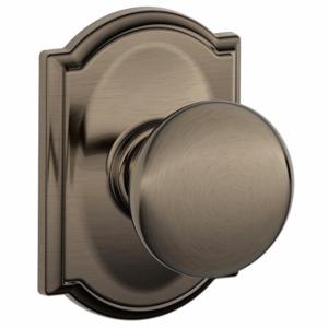 SCHLAGE F10 PLY 620 CAM Knob Lockset, 2, Plymouth/Camelot, Antique Pewter, Not Keyed | CT9ZWC 49ZD52