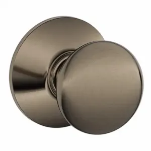 SCHLAGE F10 PLY 620 Knob Lockset, 2, Plymouth, Antique Pewter, Not Keyed | CT9ZVE 49ZD51