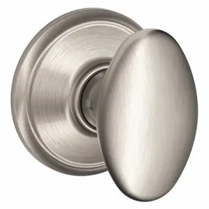 SCHLAGE F10 SIE 619 Knob Lock, 2, Siena, Satin Nickel | CU2AFH 45EJ23