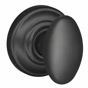 SCHLAGE F10 SIE 622 AND Knob Lockset, 2, Siena/Andover, Matte Black, Not Keyed | CT9ZYJ 49ZD74