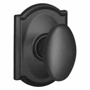 SCHLAGE F10 SIE 622 CAM Knob Lockset, 2, Siena/Camelot, Black Powder Coat, Not Keyed | CU2ACX 457G55