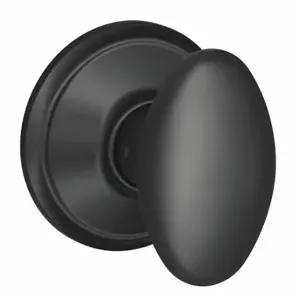 SCHLAGE F10 SIE 622 Knob Lockset, 2, Siena, Matte Black, Not Keyed | CT9ZXJ 49ZD73