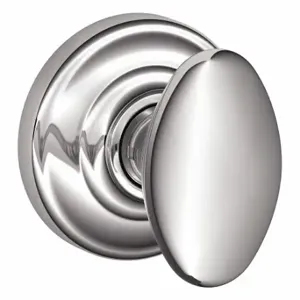 SCHLAGE F10 SIE 625 AND Knob Lockset, 2, Siena/Andover, Chrome, Not Keyed | CT9ZYF 49ZD76