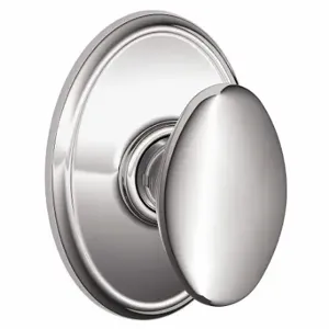 SCHLAGE F10 SIE 625 WKF Knob Lockset, 2, Siena/Wakefield, Chrome, Not Keyed | CU2AAQ 49ZD77