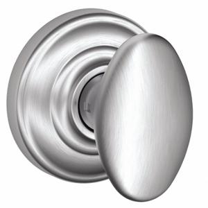 SCHLAGE F10 SIE 626 AND Knob Lockset, 2, Siena/Andover, Satin Chrome, Not Keyed | CT9ZYN 49ZD79