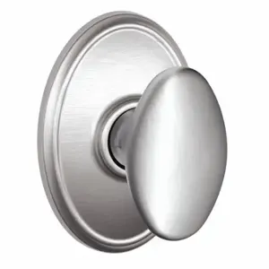 SCHLAGE F10 SIE 626 WKF Knob Lockset, 2, Siena/Wakefield, Satin Chrome, Not Keyed | CT9ZZG 49ZD80