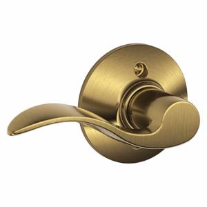 SCHLAGE F170 ACC 609 LH Door Lever Lockset, Grade 2, Accent, Antique Brass, Not Keyed | CT9XJQ 49ZK13