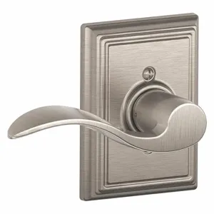 SCHLAGE F170 ACC 619 ADD LH Door Lever Lockset, Grade 2, Accent/Addison, Satin Nickel, Not Keyed | CT9ZCY 49ZK23