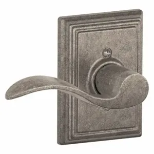 SCHLAGE F170 ACC 621 ADD LH Door Lever Lockset, Grade 2, Accent/Addison, Antique Nickel, Not Keyed | CT9XMC 49ZK43