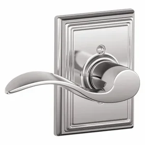 SCHLAGE F170 ACC 625 ADD LH Door Lever Lockset, Grade 2, Accent/Addison, Bright Chrome, Not Keyed | CT9XMJ 49ZK56