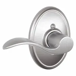 SCHLAGE F170 ACC 626 WKF LH Door Lever Lockset, Grade 2, Accent/Wakefield, Satin Chrome, Not Keyed | CT9XTE 49ZK70