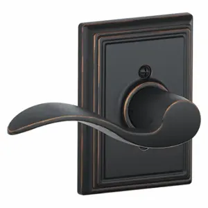 SCHLAGE F170 ACC 716 ADD RH Door Lever Lockset, Grade 2, Accent/Addison, Antique Bronze, Not Keyed | CT9XLX 49ZK73