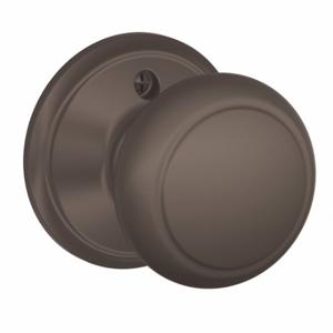 SCHLAGE F170 AND 613 Knob Lockset, 2, Andover, Oil Rubbed Bronze, Not Keyed | CT9ZLY 49ZD93