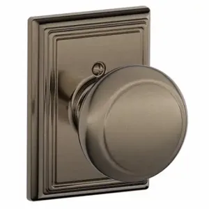 SCHLAGE F170 AND 620 ADD Knob Lockset, 2, Andover/Addison, Antique Pewter, Not Keyed | CT9ZMK 49ZE03