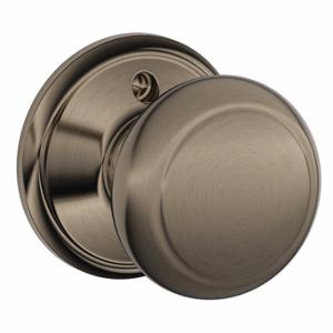 SCHLAGE F170 AND 620 Knob Lockset, 2, Andover, Antique Pewter, Not Keyed | CT9ZZQ 49ZE02