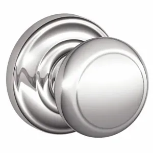 SCHLAGE F170 AND 625 AND Knob Lockset, 2, Andover/Andover, Chrome, Not Keyed | CT9ZMW 49ZE08