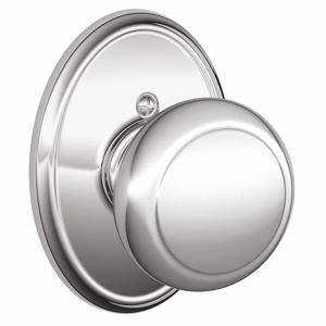 SCHLAGE F170 AND 625 WKF Knob Lockset, 2, Andover/Wakefield, Chrome, Not Keyed | CT9ZZX 49ZE09