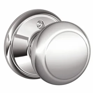 SCHLAGE F170 AND 625 Knob Lockset, 2, Andover, Chrome, Not Keyed | CT9ZLX 49ZE06