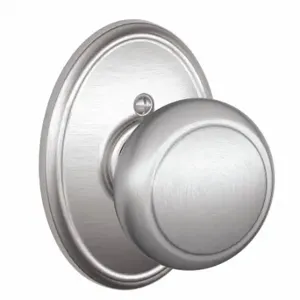 SCHLAGE F170 AND 626 WKF Knob Lockset, 2, Andover/Wakefield, Satin Chrome, Not Keyed | CT9ZNJ 49ZE12