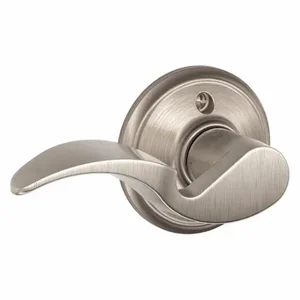 SCHLAGE F170 AVA 619 LH Door Lever Lockset, Grade 2, Avanti, Satin Nickel, Not Keyed | CT9XUE 49ZK90