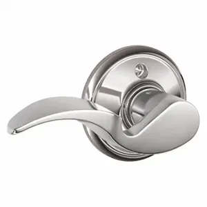 SCHLAGE F170 AVA 625 LH Door Lever Lockset, Grade 2, Avanti, Bright Chrome, Not Keyed | CT9XTZ 49ZK94