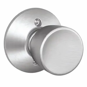 SCHLAGE F170 BEL 626 Knob Lockset, 2, Bell, Satin Chrome, Not Keyed | CU2AAB 49ZE19