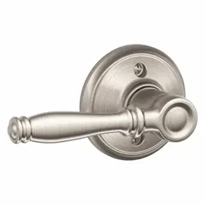 SCHLAGE F170 BIR 619 Door Lever Lockset, Grade 2, Birmingham, Satin Nickel, Not Keyed | CT9XWD 49ZL01