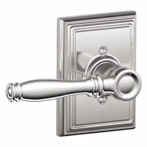 SCHLAGE F170 BIR 625 ADD Door Lever Lockset, Grade 2, Birmingham/Addison, Bright Chrome, Not Keyed | CT9XWK 49ZL07