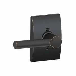 SCHLAGE F170 BRW 716 CEN Door Lever Lockset, Grade 2, Broadway/Century, Antique Bronze, Not Keyed | CT9XYL 49ZL26