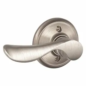 SCHLAGE F170 CHP 619 RH Door Lever Lockset, Grade 2, Champagne, Satin Nickel, Not Keyed | CT9XZX 49ZL50