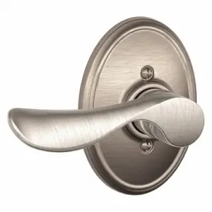 SCHLAGE F170 CHP 619 WKF RH Door Lever Lockset, Grade 2, Champagne/Wakefield, Satin Nickel, Not Keyed | CT9YBA 49ZL52