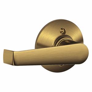 SCHLAGE F170 ELA 609 Door Lever Lockset, Grade 2, Elan, Antique Brass, Not Keyed | CT9ZEE 49ZM29