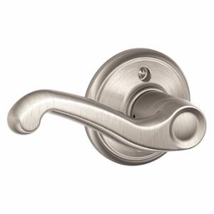 SCHLAGE F170 FLA 619 RH Door Lever Lockset, Grade 2, Flair, Satin Nickel, Not Keyed | CT9YDP 49ZM67