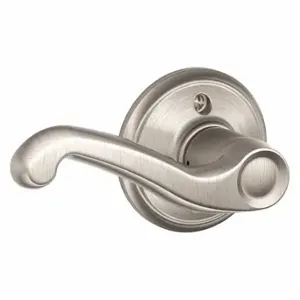 SCHLAGE F170 FLA 619 RH Door Lever Lockset, Grade 2, Flair, Satin Nickel, Not Keyed | CT9YDP 49ZM67