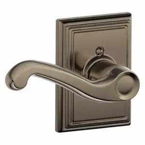 SCHLAGE F170 FLA 620 ADD RH Door Lever Lockset, Grade 2, Flair/Addison, Antique Pewter, Not Keyed | CT9YEB 49ZM71