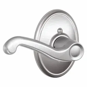 SCHLAGE F170 FLA 626 WKF RH Door Lever Lockset, Grade 2, Flair/Wakefield, Satin Chrome, Not Keyed | CT9YHF 49ZM89