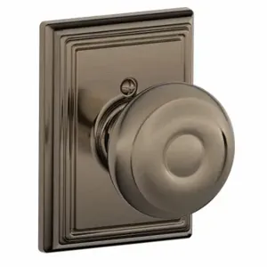 SCHLAGE F170 GEO 620 ADD Knob Lockset, 2, Georgian/Addison, Antique Pewter, Not Keyed | CT9ZPZ 49ZE36