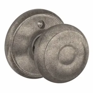 SCHLAGE F170 GEO 621 Knob Lockset, 2, Georgian, Antique Nickel, Not Keyed | CT9ZPC 49ZE39