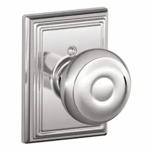 SCHLAGE F170 GEO 625 ADD Knob Lockset, 2, Georgian/Addison, Chrome, Not Keyed | CT9ZQD 49ZE47