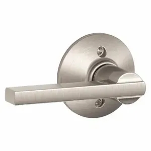 SCHLAGE F170 LAT 619 Door Lever Lockset, Grade 2, Latitude, Satin Nickel, Not Keyed | CT9YJN 49ZN05