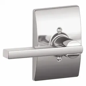 SCHLAGE F170 LAT 625 CEN Door Lever Lockset, Grade 2, Latitude/Century, Bright Chrome, Not Keyed | CT9YKD 49ZN09