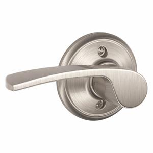 SCHLAGE F170 MER 619 LH Door Lever Lockset, Grade 2, Merano, Satin Nickel, Not Keyed | CT9YNC 49ZN16