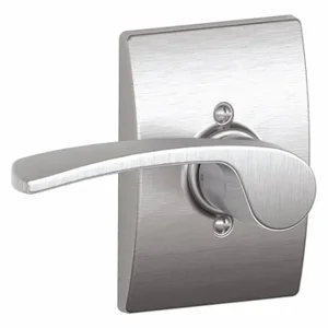 SCHLAGE F170 MER 626 CEN RH Door Lever Lockset, Grade 2, Merano/Century, Satin Chrome, Not Keyed | CT9YNX 49ZN25