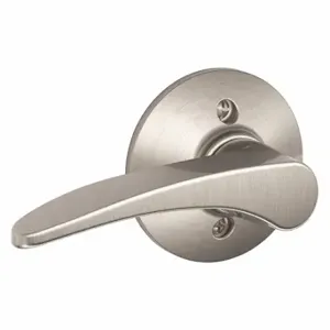 SCHLAGE F170 MNH 619 RH Door Lever Lockset, Grade 2, Manhattan, Satin Nickel, Not Keyed | CT9YLQ 49ZN39