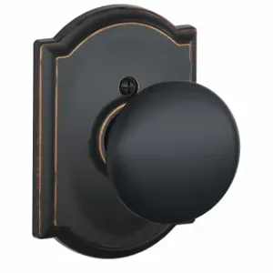 SCHLAGE F170 PLY 716 CAM Knob Lockset, 2, Plymouth/Camelot, Antique Bronze, Not Keyed | CT9ZVZ 49ZE83